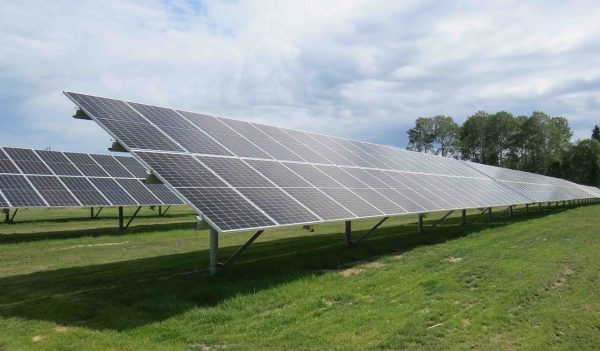 solar panels on ground