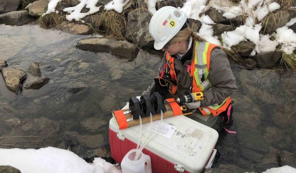 Collecting eDNA water samples