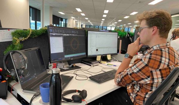 Ben Martin working at his desk.