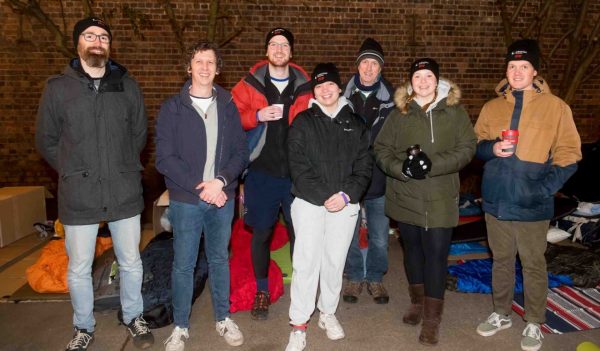 Group image at event of Mick Starkey, Dan Griffiths, Tom Carter, Jemima Odom, Ged Moss, Lauren Wright, Luke Rogers