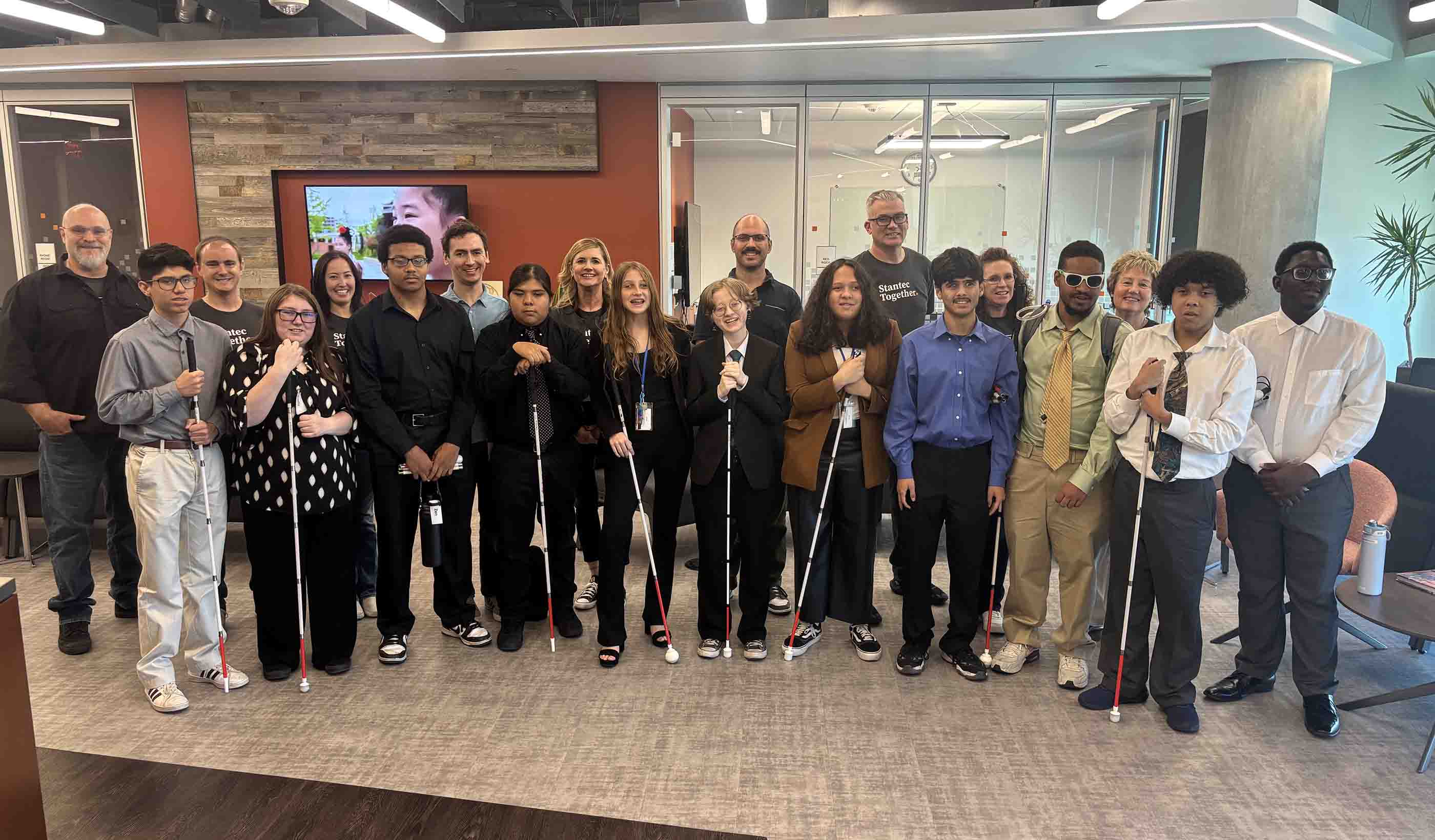 Group image of volunteers - Jon Matalucci, Todd Ramsey, Sophia Wallis, Jordan Rodriguez, Melissa Serven, Cameron Smith, Colin Hoeppner, Vicki Marinakis, Michele Flatt
