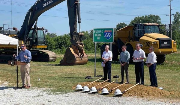 People at the ground breaking ceremony