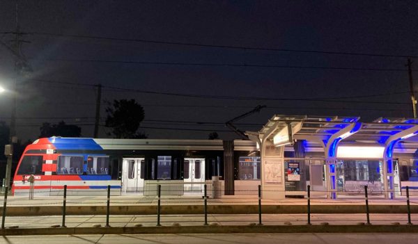 LRT train at the station