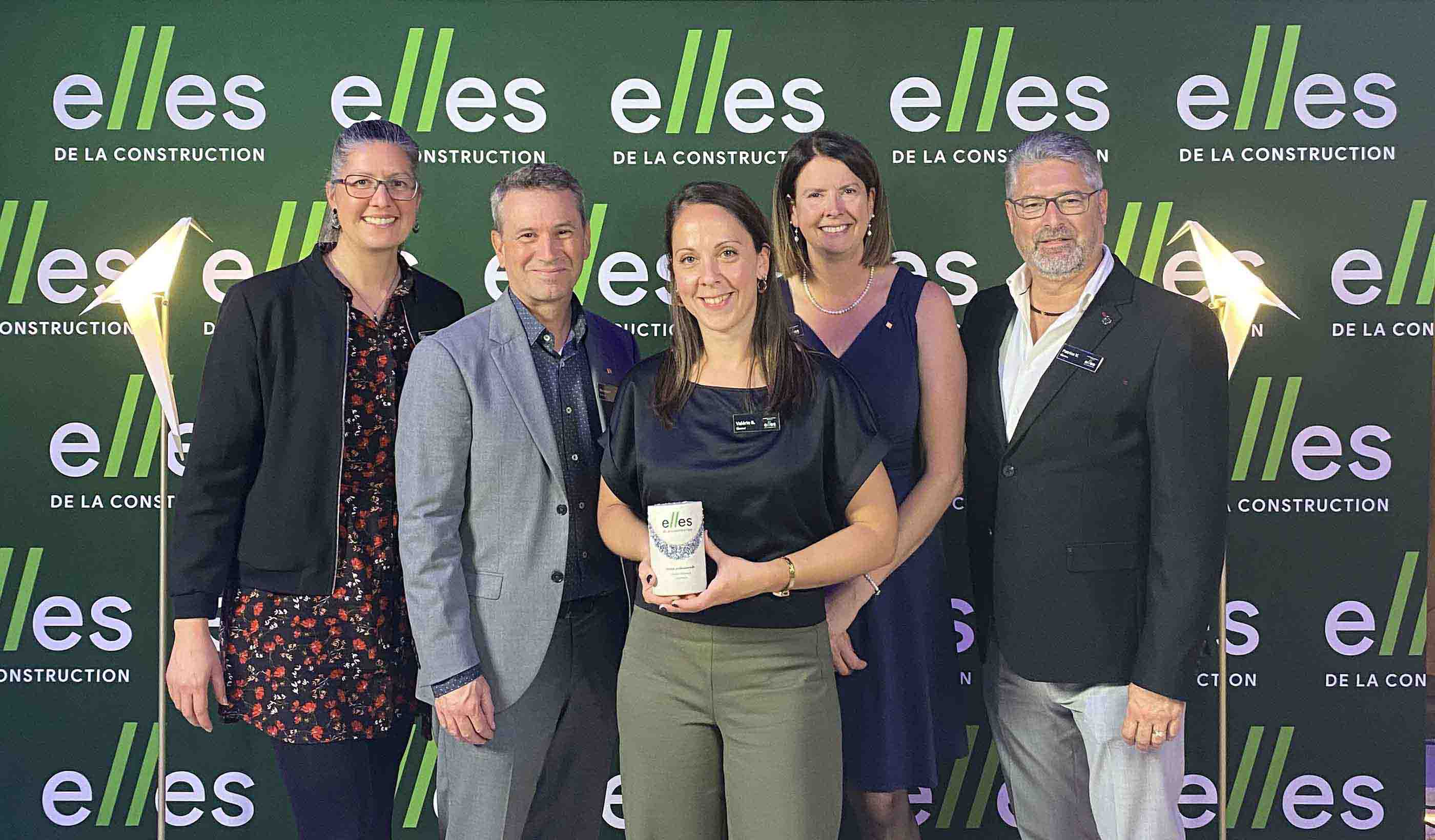 Valérie Bouchard honorée par les Elles de la construction