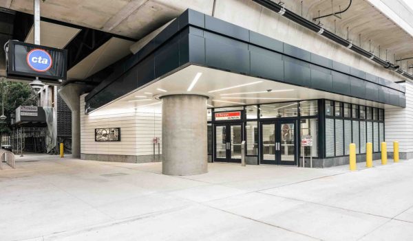 Entrance to the transit station