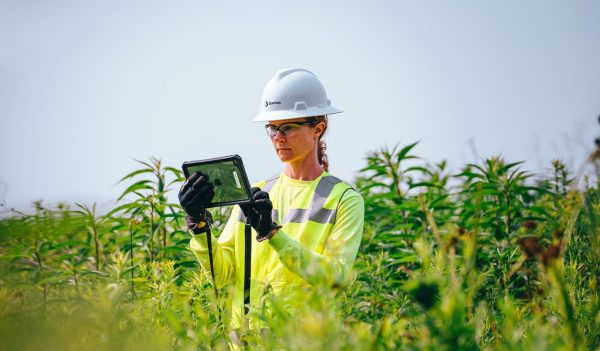 Sarah Kraszewski in the field