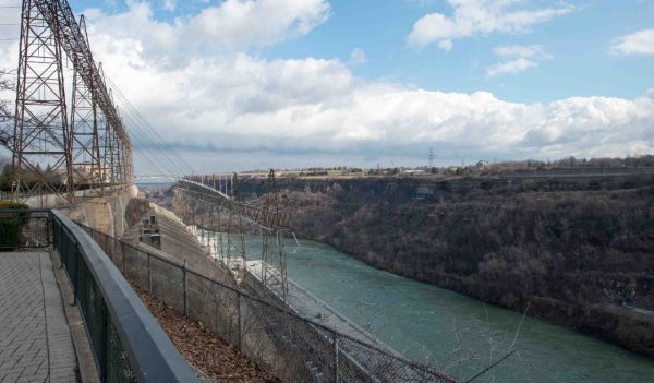 A View of the Sir Adam Beck Hydroelectric Generating Stations seen from Ontario Canada.