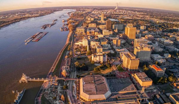 Aerial View of Baton Rouge, State of Louisiana